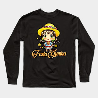 Festa Junina Cute Farm Girl Long Sleeve T-Shirt